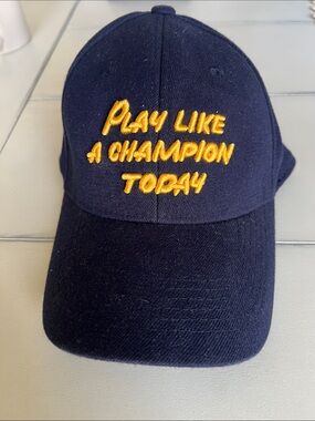 Navy Cap with Gold 'ND' Irish Embroidery